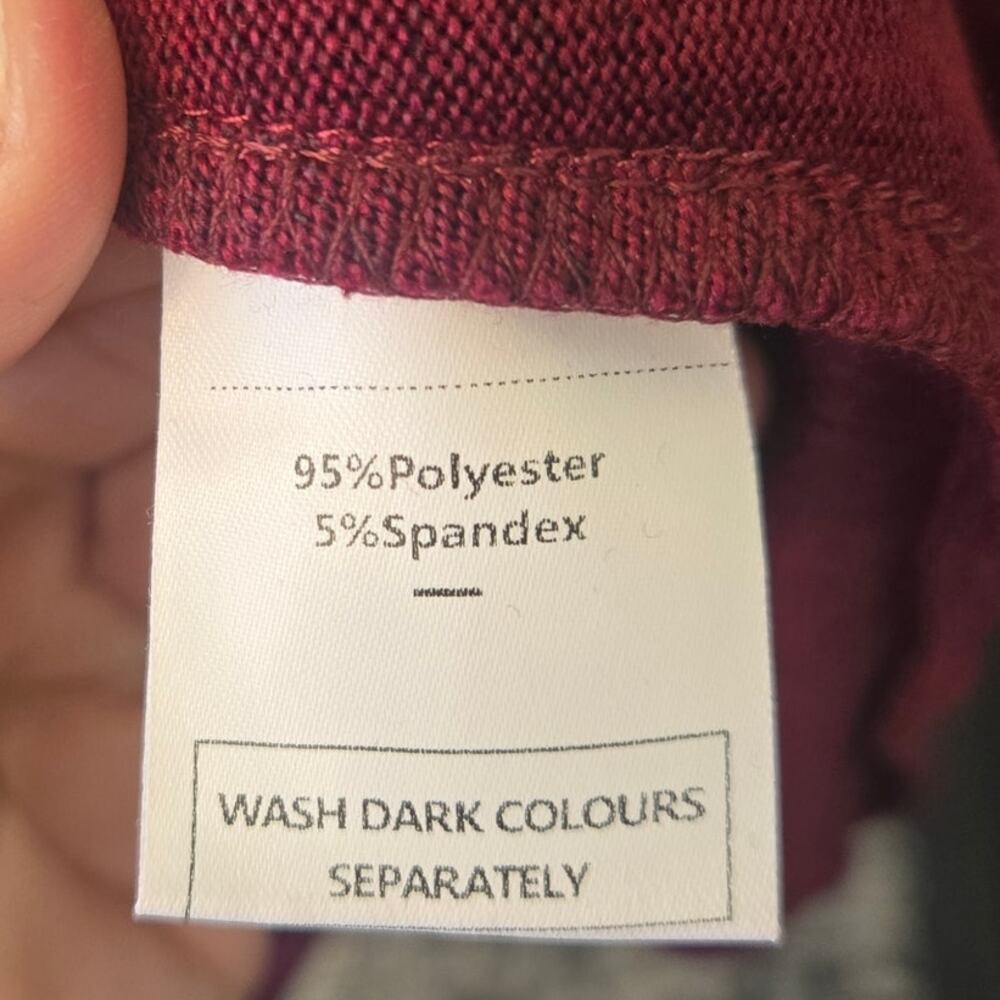 NWT Ofeefan XXL Red/Maroon/Burgundy Longsleeve Knit Dress w Buttons [0224] - Picture 9 of 11